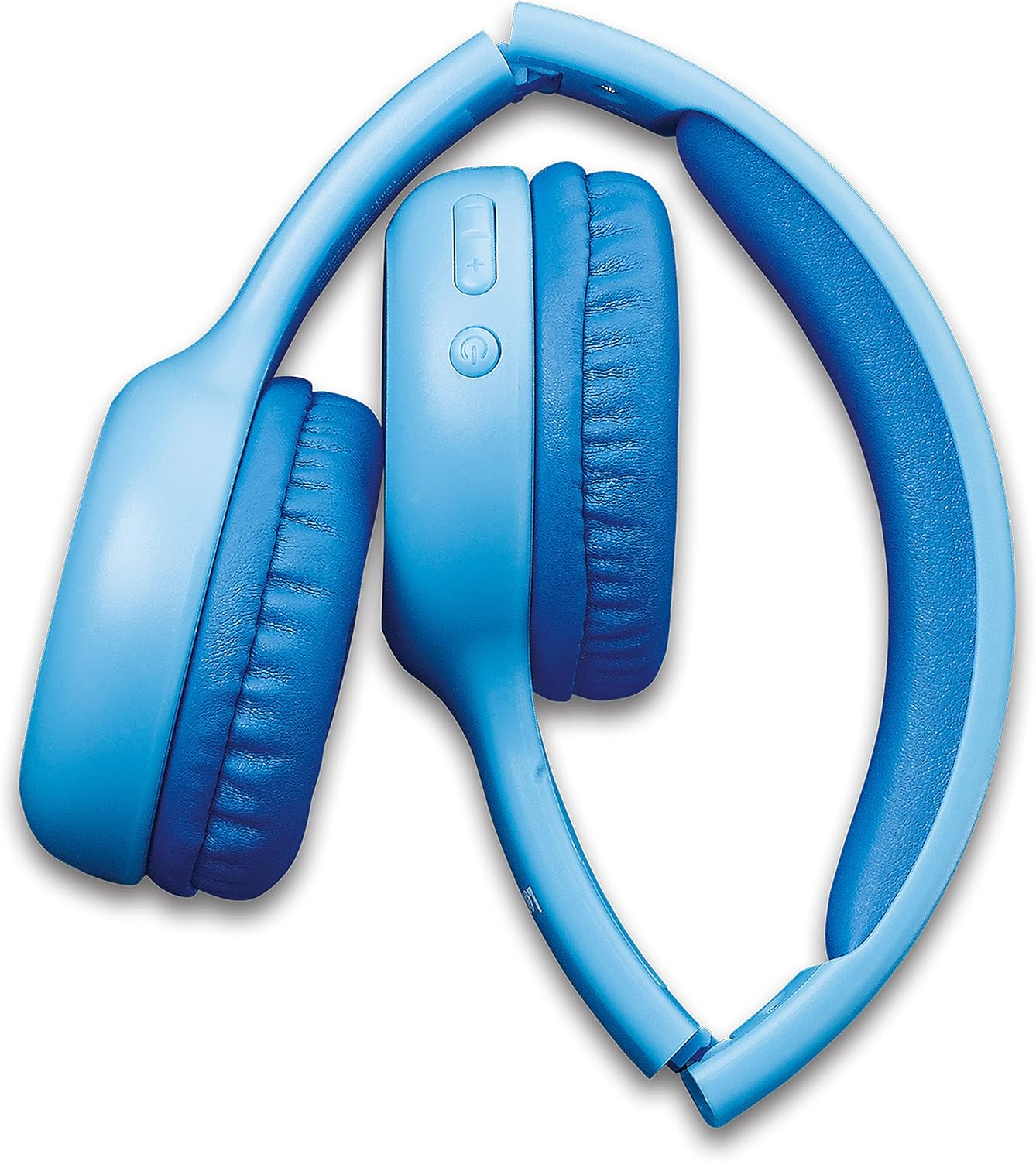 Lenco HPB-110 Children'S Bluetooth Headset - Bluetooth 5.0-85 Db - Volume Limiting - Built-In 250 Mah Battery - Hands-Free Function - Micro USB - Foldable - with Stickers - Blue, Plain image number 4