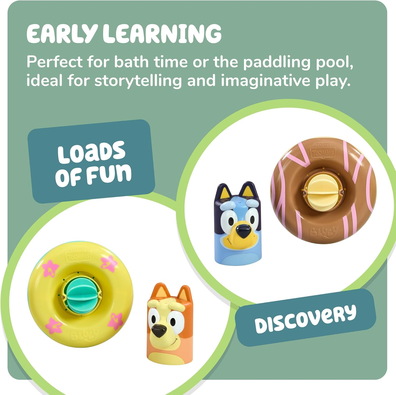 TOMY Toomies Bluey Bath Floats Toy (Pack of 2) image number 3