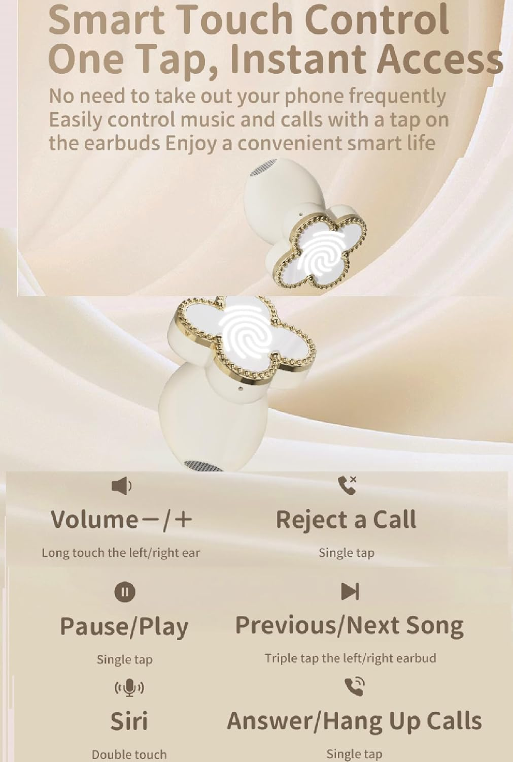 Women'S Wireless Earbuds Bluetooth in Ear Buds Light Weight Headphone, Noise Reduction, Fashionable Sports Earrings, Earrings and Headphones. Two Uses in One，Ports & Workouts for Women Gifts - Green image number 5