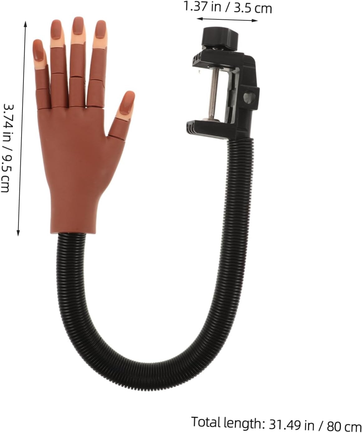 WOFASHPURET Nail Practice Hand Model Prosthetic Manicure Tool Nails Training Hand Display Model for Salon Use