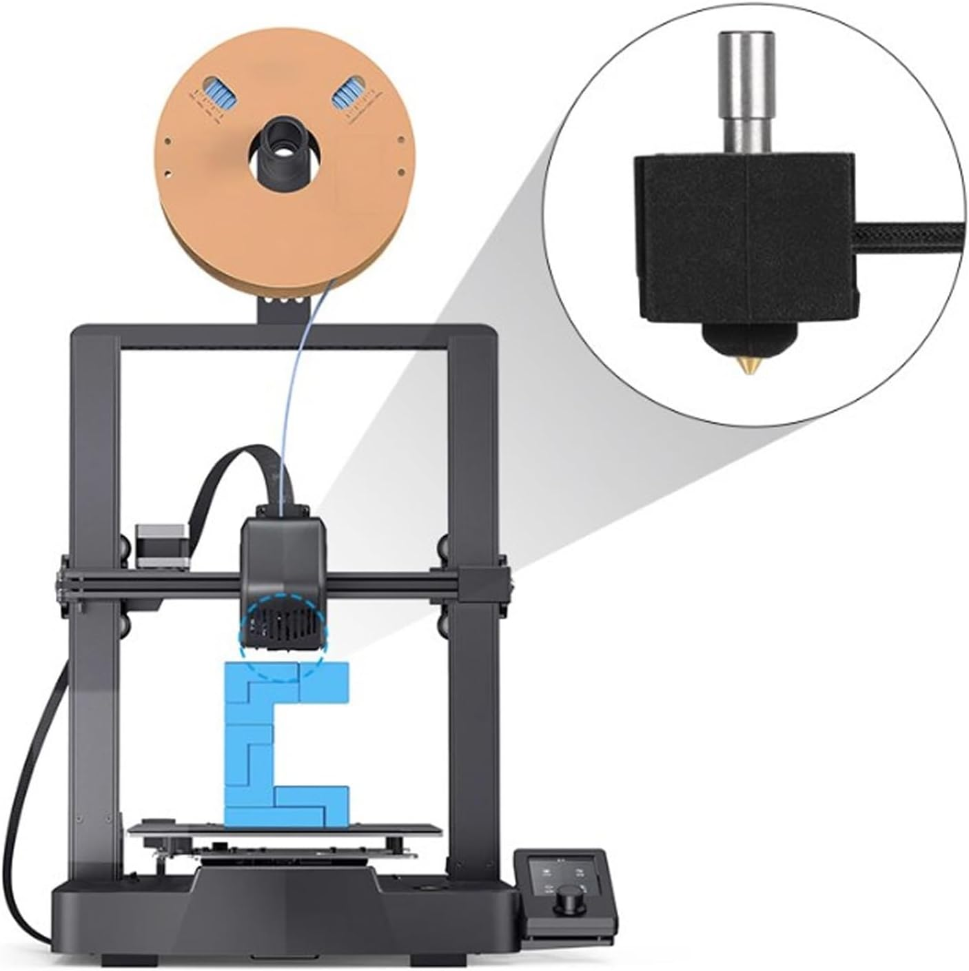 3D Printer Hotend for CREALITY Ender 3V3 SE, 0.4Mm Nozzle Hotend Extruder Hot End Kit, Hot End Print Head Extruder Kit for CREALITY Ender 3V3 SE 3D Printer Accessories image number 4