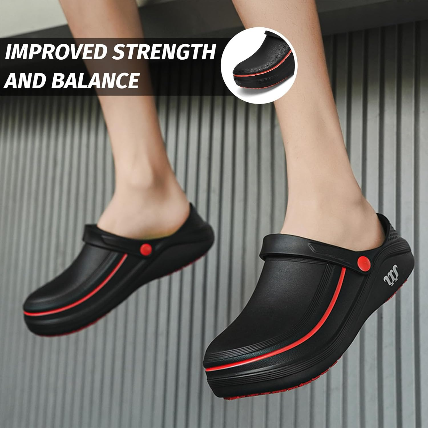 Armadillo Chef Shoes for Men - Slip Resistant, Lightweight & Waterproof Zapatos De Chef for Women, Ideal Work Shoes for Kitchens image number 4