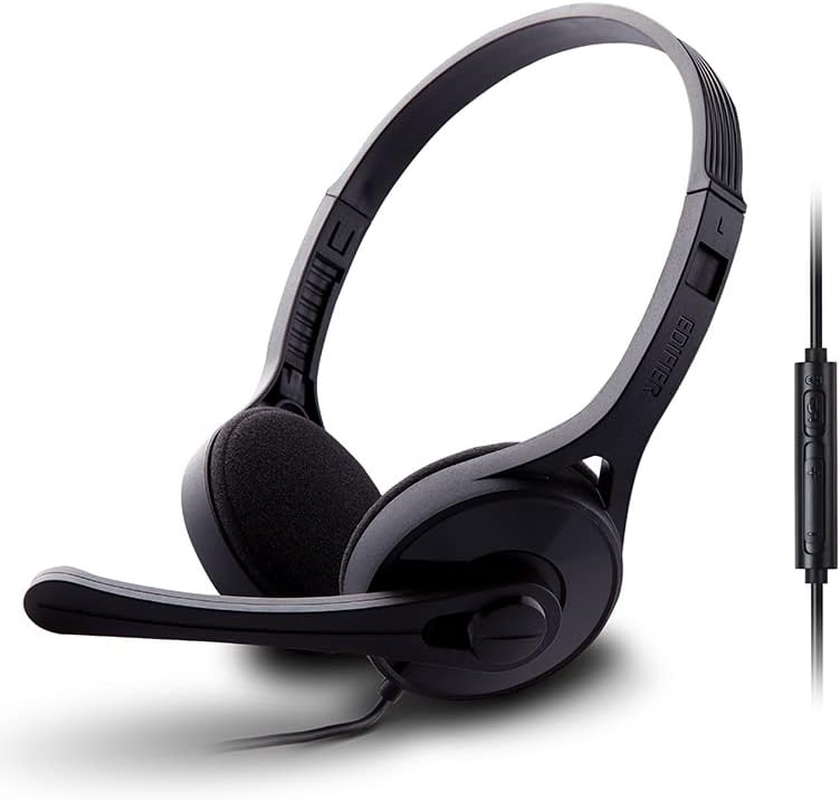Edifier K550 Super-Light Computer Headset for Communication, Perfect for Call Center or Reception - Black image number 4