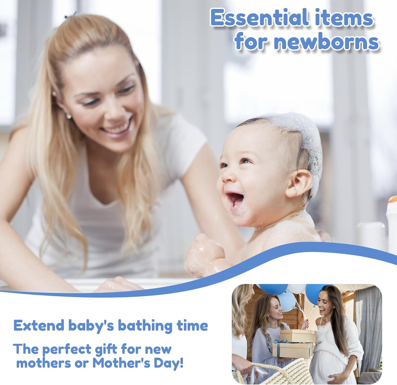 2Pcs Bath Kneeler and Elbow Rest Pad Set with 4 Organizer Pockets, Bathtub Kneeler Pad, Comfortable Non-Slip Kneeling Mat Cushion for Toddler Bathroom image number 5