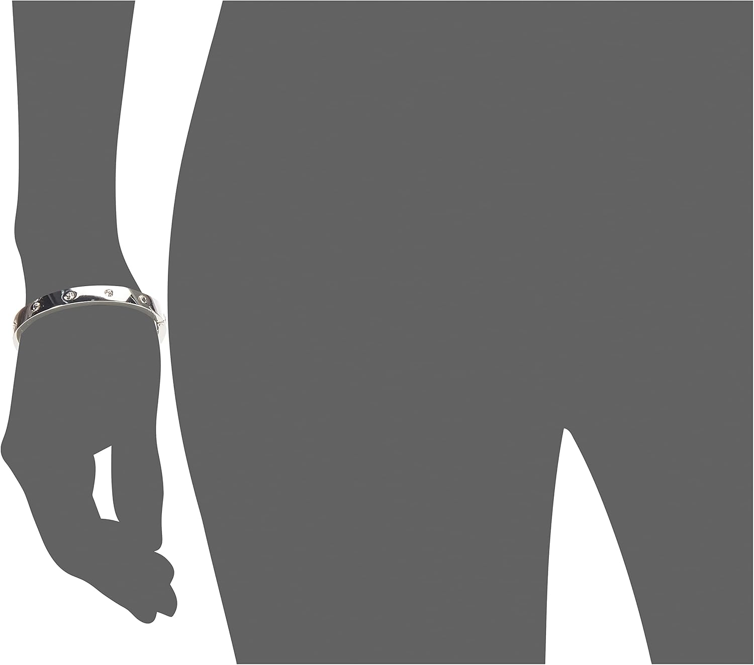 Guess Narrow Hinge with Crystal Bangle Bracelet image number 1