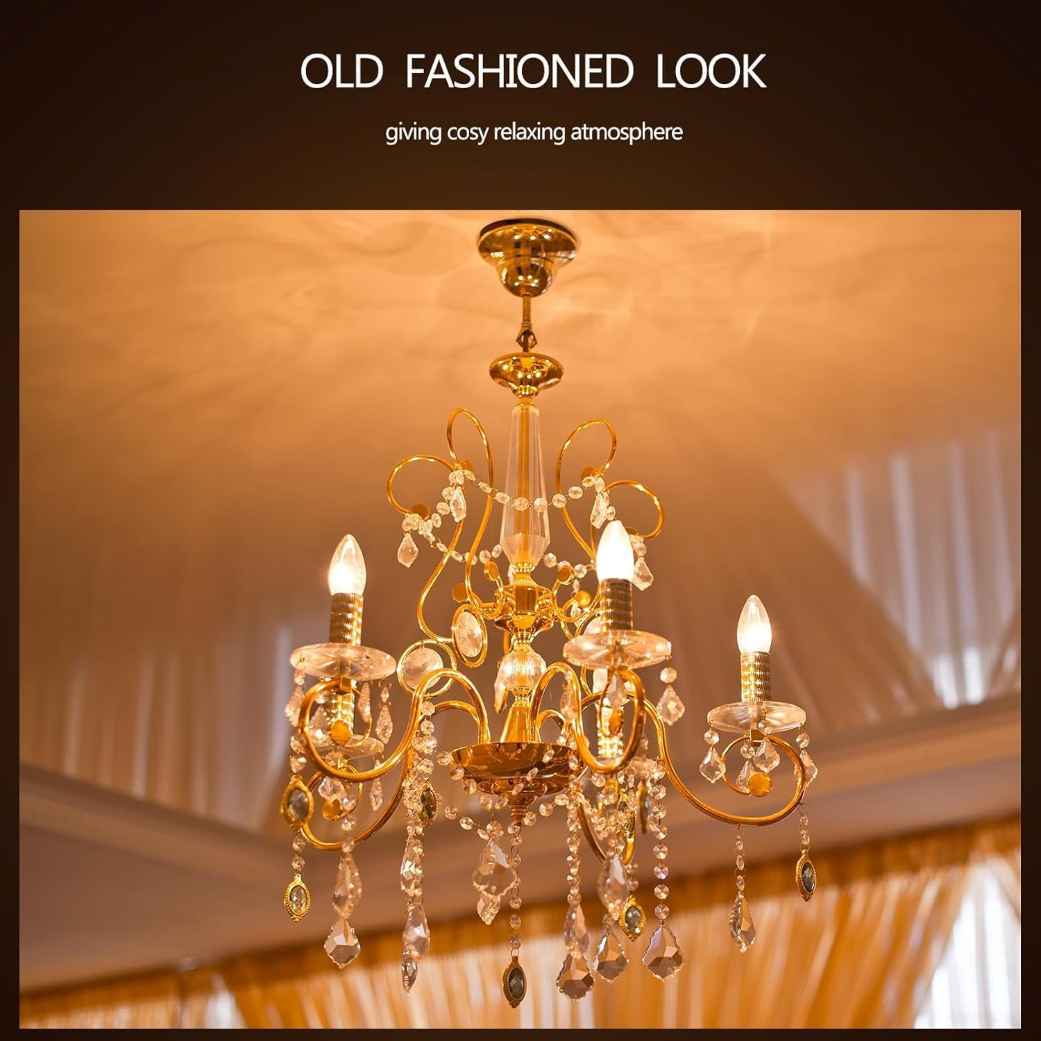 Tobebright E14 LED 0.5W Night Light Bulb C7 Mini LED SES E14 Vintage Candle Light Bulbs Small Screw Edison Amber Salt Lamp Candelabra Bulb Ultra Warm White 2200K (2 Pcs) image number 2