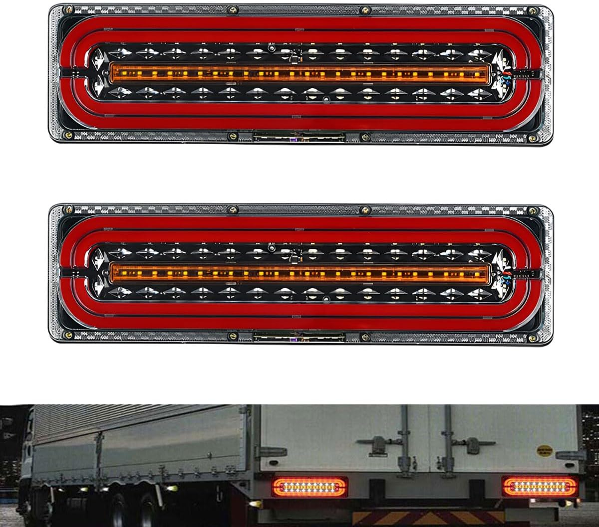 AIMALL 2 PCS Ultra-Bright Sequential LED Tail Lights for Trailers, Utes, Caravans, Trucks | 10-30V Power | Multifunction Stop, Tail, Indicator, Reverse image number 6