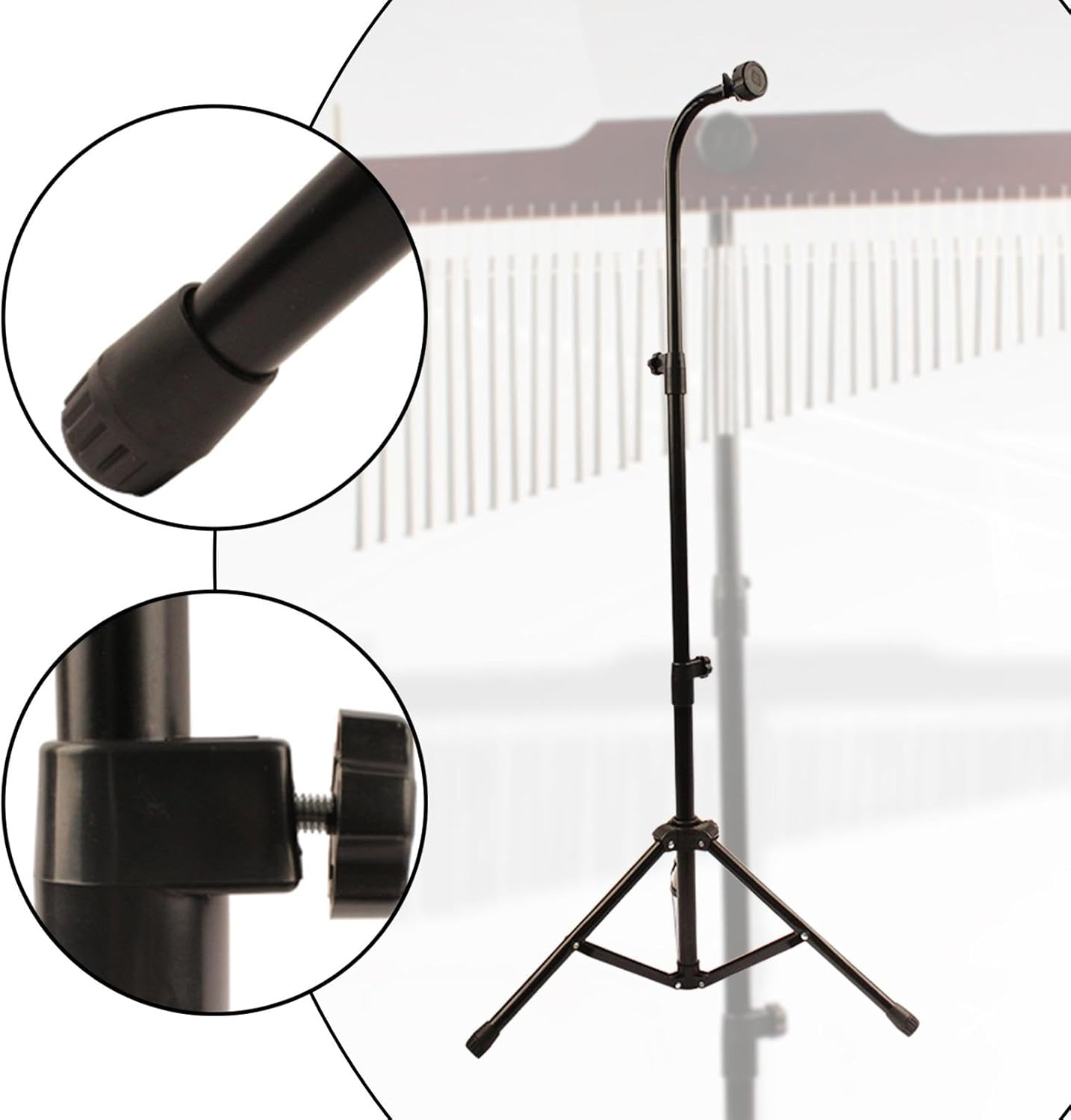 Tadill Bar Chimes Tripod Stand, Single-Row Wind Chime Stand, Professional, 54Cm-125Cm Height Adjustable, Percussion Musical Instrument