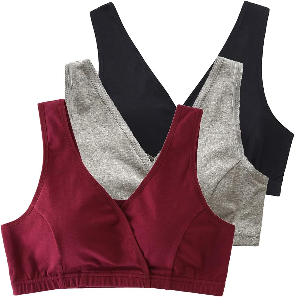 Women'S Cotton V Neck Tank Top/Bra for Maternity and Nursing