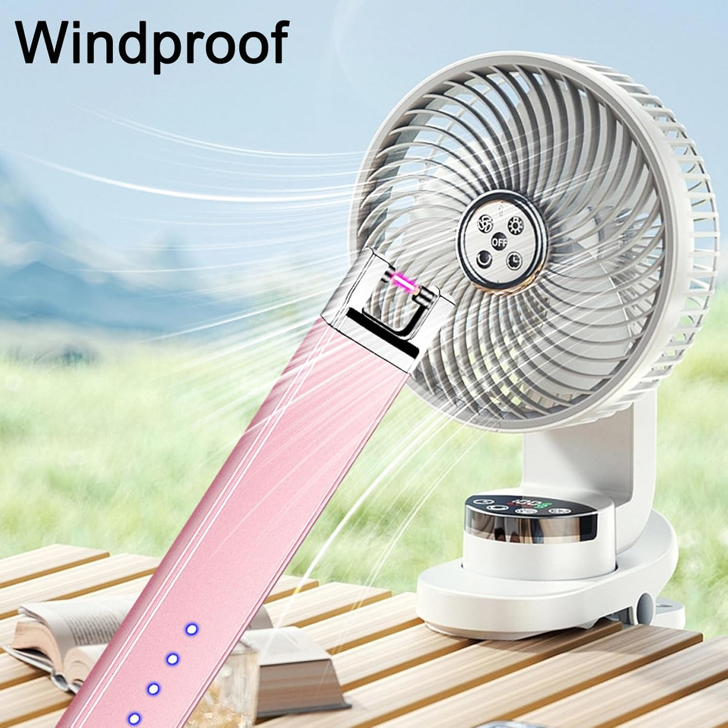 Electric Lighter, 2 Pack of USB Rechargeable Candle Lighter with Hook, Windproof Arc Lighters with Battery Indicator and Safety Switch for Candle, Kitchen,Grill,Camping (Black+Blue) image number 5