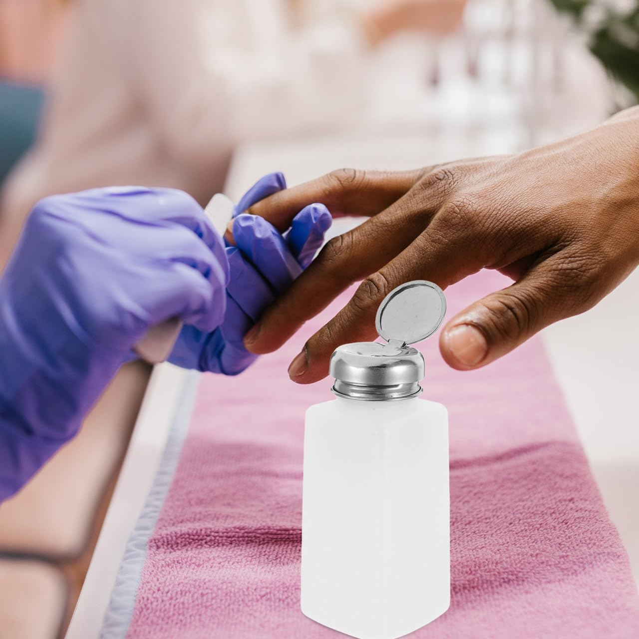 Holibanna Compact Pump Bottles Set 5Pcs Alcohol Bottle Push Pump Refillable Mini Soap Dispenser for Liquid Soap Hand Lotion Shampoo Conditioner image number 1