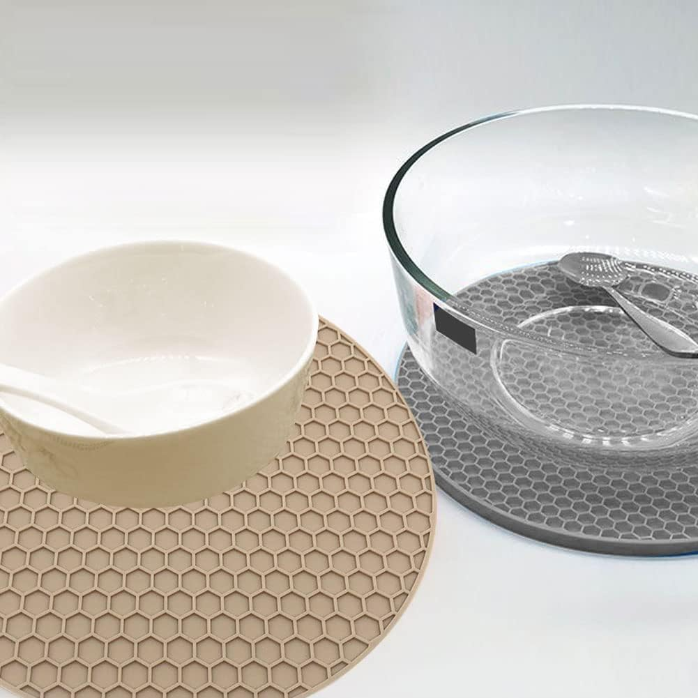 Bowl Mat for Dogs, Cats, Licking Mat, Mat for Cat Bowl, Non-Slip Mat for Dog Bowl or Cat Bowl, Premium Lick Mat Dog with Suction Cup, Dog Bowl Mat, Pack of 2