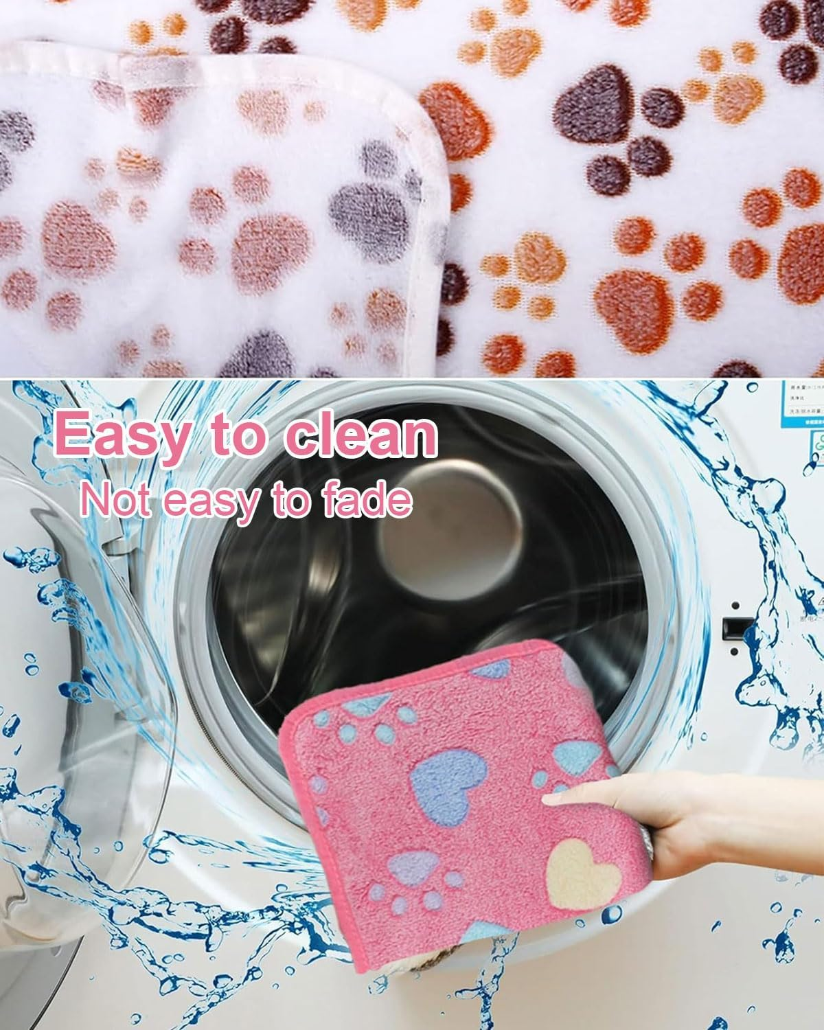 SCJJZ Pack of 2 Cat Blankets, Cat Blanket for Cats, Cuddly Blanket Dog Washable and Fluffy Soft and Warm Blankets Pets for Small Medium Dogs Cats Pet Blanket Sleeping Mat 40 X 60 Cm image number 4