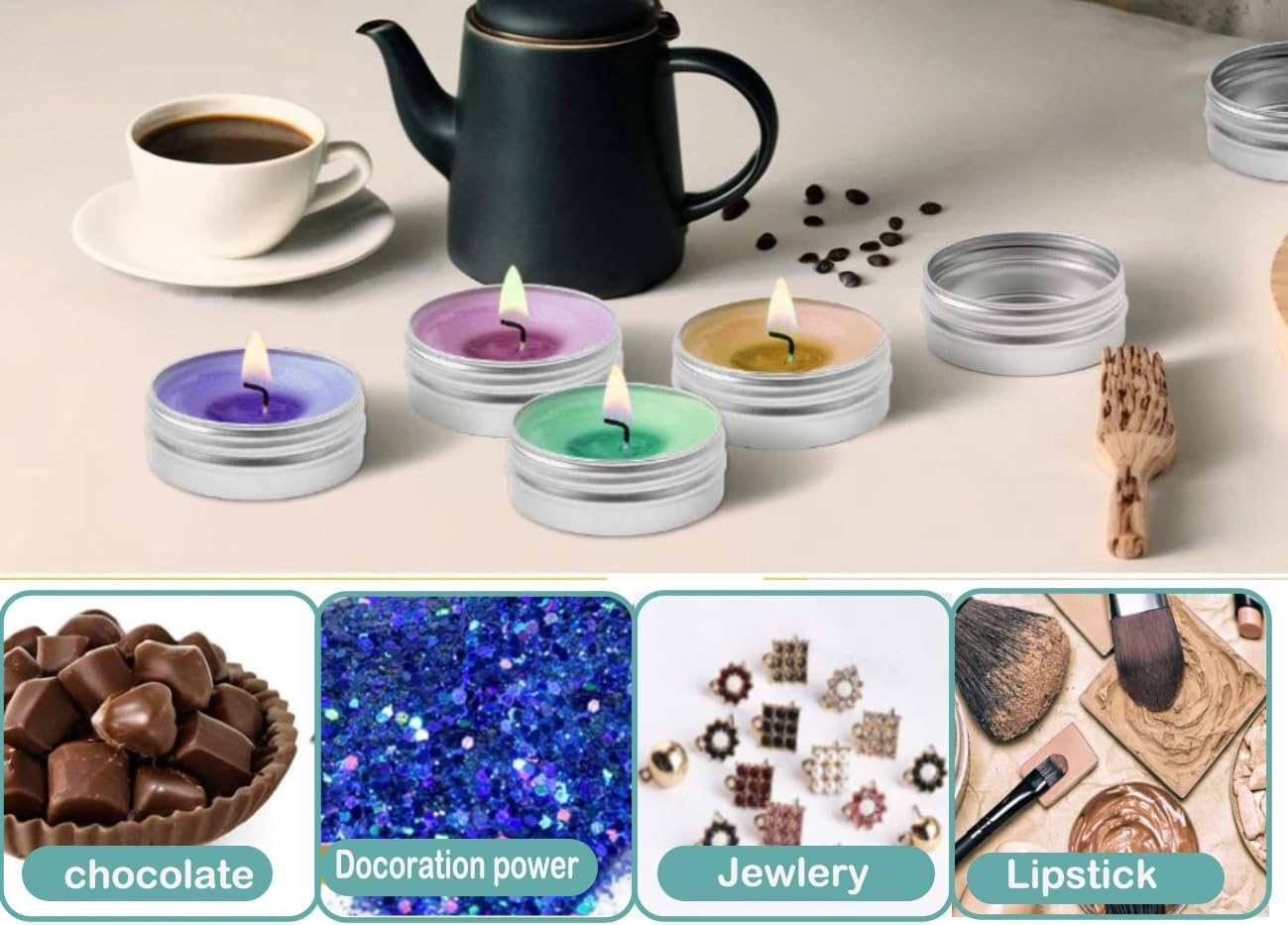 25 Pack (2 Oz/60Ml) 、（2 Oz/100Ml）Screw Top round Aluminum Tin Cans, Metal Tin Storage Jar Containers with Screw Cap for Lip Balm, Cosmetic, Candles, Salve, Make Up, Eye Shadow, Powder, Tea (Silver) image number 2