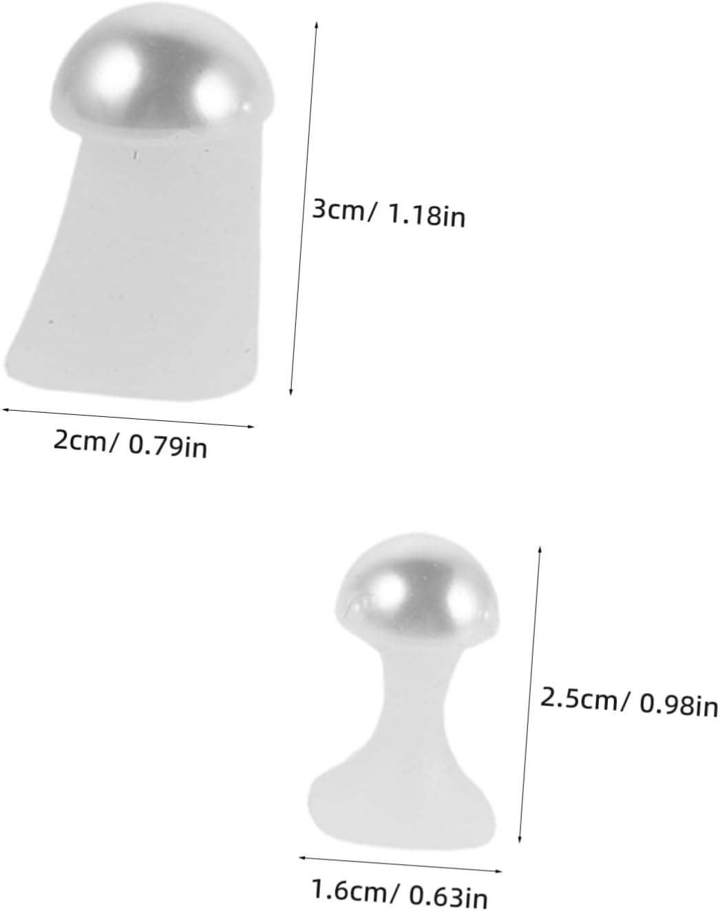 BATHVEVE 24Pcs Nail Toe Separator Nail Tools Pedicure Tools Toe Corrector Finger Separator Divider White Silica Gel image number 6