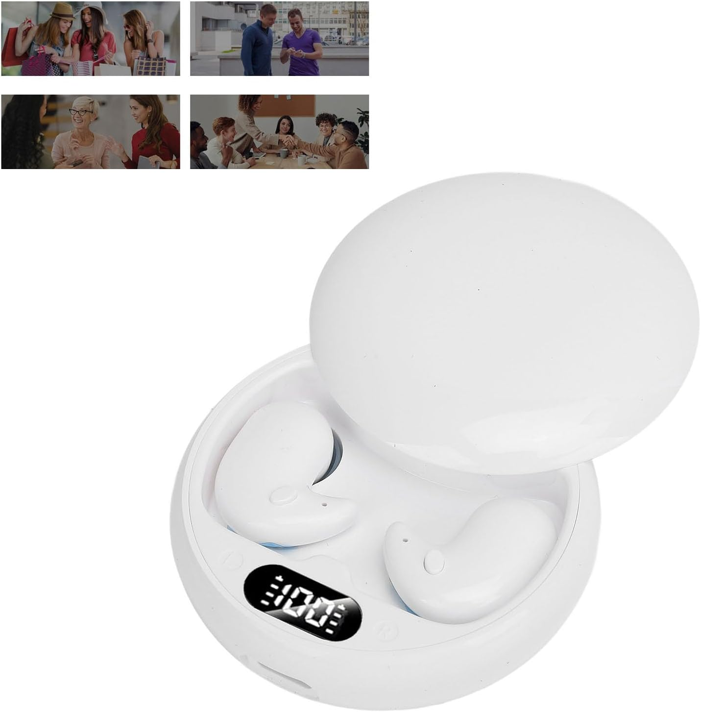 Voice Translator Earbuds, Supports More than 100 Languages, Real Time Translation Headphones, Voice Translator Device with Bluetooth and App for Android, Noise Reduction image number 4