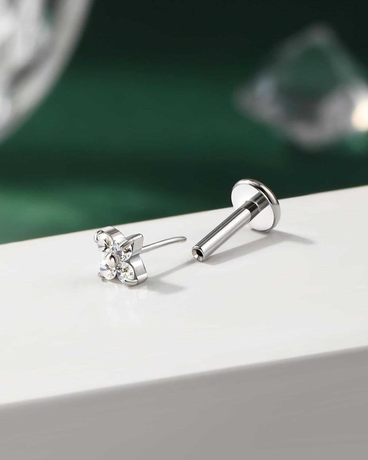 COCHARM F136 Titanium Hypoallergenic Helix Cartilage Tragus Piercing Jewellery 16G Threadless Cartilage Labret Bar 6Mm 8Mm Conch Bar Push Pin image number 6