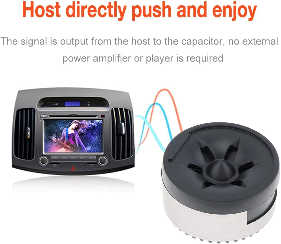2 Pieces Car Tweeters 350W High Efficiency Mini Dome Tweeter Speakers for Car Audio System image number 3
