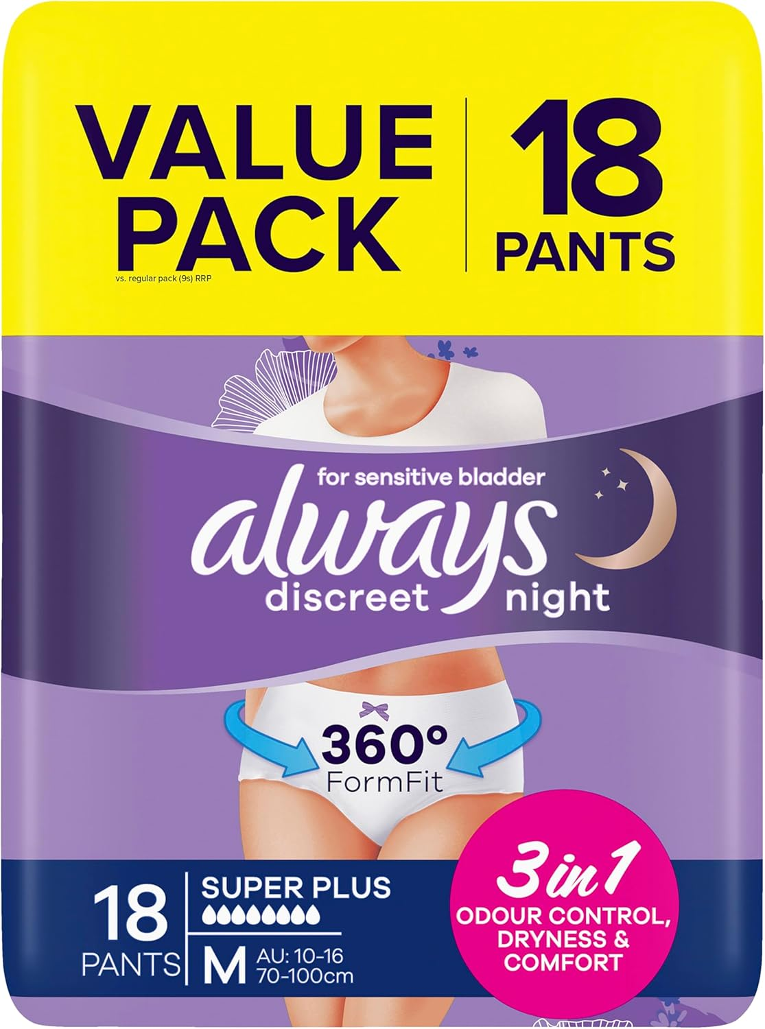 Always Discreet Underwear Night Pants, Normal 18 image number 2