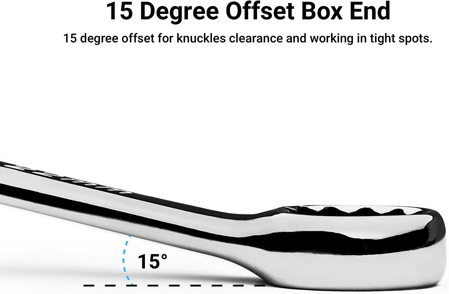 Capri Tools 1-1312 Smartkrome 12Mm Combination Wrench, 12 Point, Metric image number 3