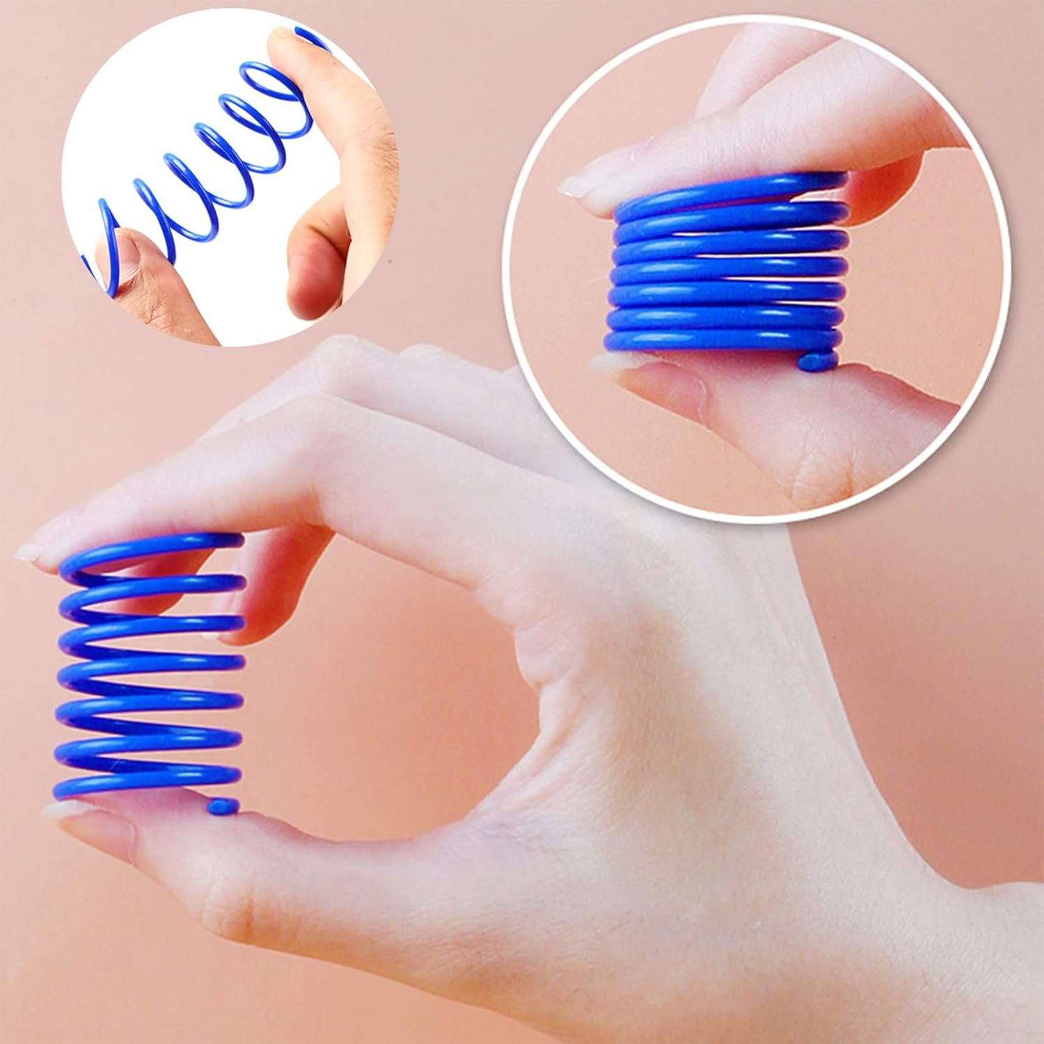 100 Pcs Cat Springs Toys, Cat Spiral Springs Colorful Interactive Cat Toys for Indoor Cats, Lightweight Durable Plastic Cat Spring Coil for Chewing, Swatting, Biting, Hunting Kitten Toys image number 4