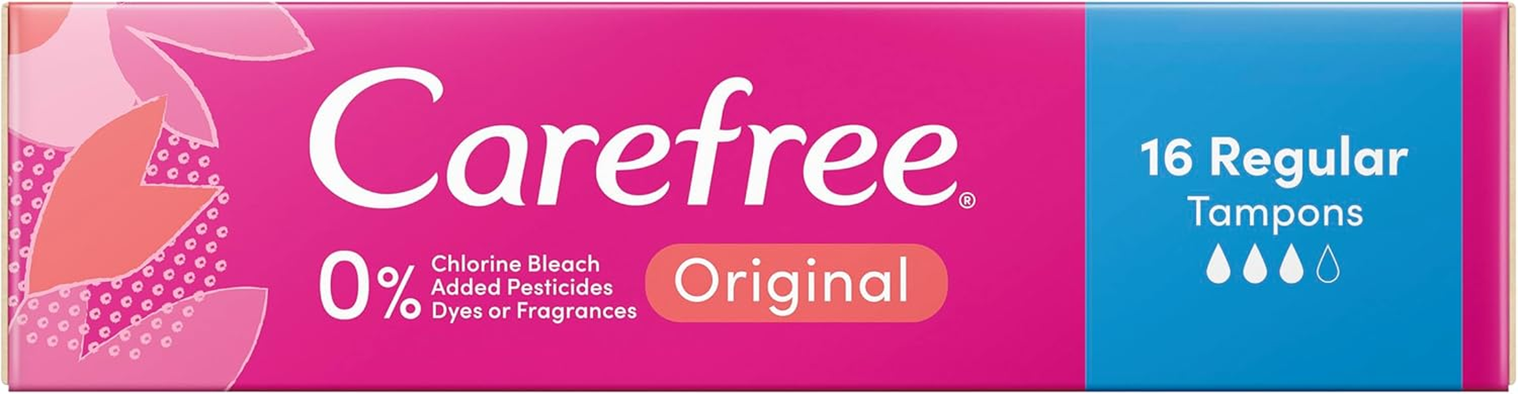 Carefree Original Regular Tampons 16 Pack image number 6