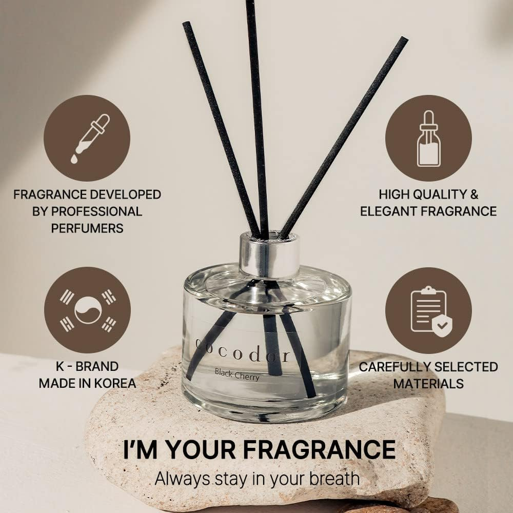 COCODOR Signature Reed Diffuser Set/White Jasmine / 200Ml /1 Pack/Home Fragrance Diffuser, Oil Scent Diffuser for Bathroom Shelf D&eacute;cor image number 1