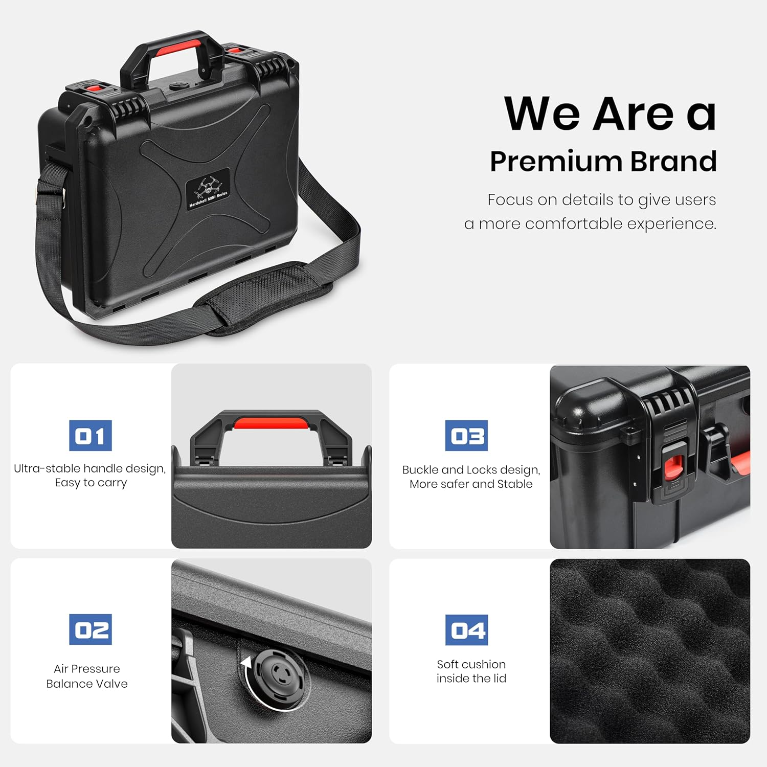 STARTRC Mini 5 Pro Case, Waterproof Hard Carry Case for DJI Mini 5 Pro Fly More Combo Accessories for DJI RC 2/RC-N3 Controller,7 Battery&Charger Hub[Case ONLY] image number 6