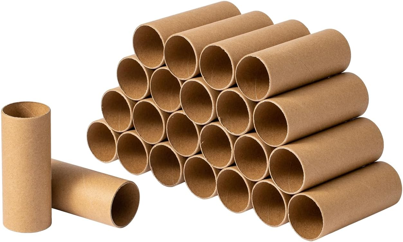 Ruisky 32 Pack Cardboard Tubes Craft Rolls, Kraft Paper Rolls Cardboard Tubes for Crafts&pound;&not;Paper Towel Rolls for Crafts 1.57X 3.9In (Brown) image number 4