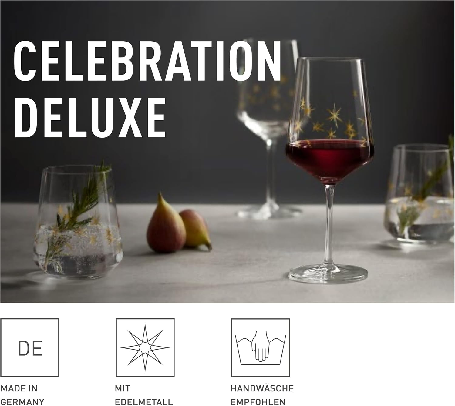 Ritzenhoff 6141015 Tumbler 400 Ml - Celebration Deluxe Set No. 3 Series - Pack of 2 with Real Gold - Made in Germany image number 3