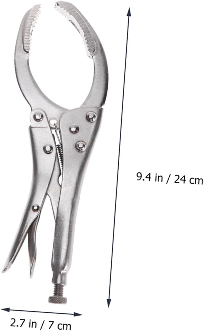 WHAMVOX 2Pcs Adjustable Steel Wrench Pliers for Maintenance Engine Oil Cleaner Removal Tool with White Handle Suitable for Auto Repair image number 3