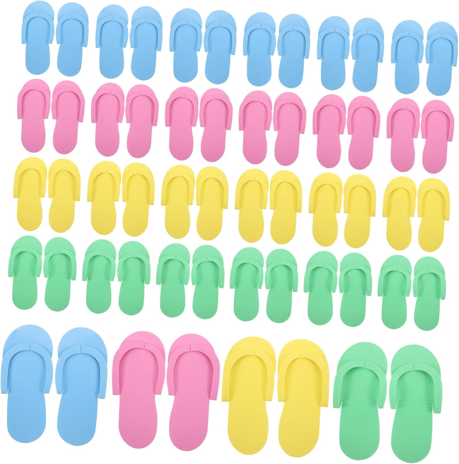 Mikinona Disposable EVA Shower Slippers for Men Women Quick Dry Non Slip Indoor Hotel Guest Footwear Portable Folding Sandals for Spa Nail Salon Travel