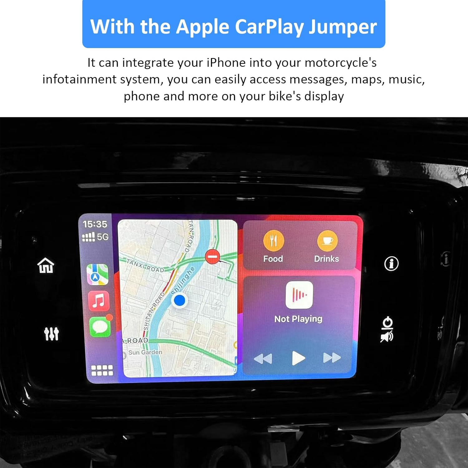 Wsays Carplay Jumper Compatible with Harley Davidson Road Glide or Street Glide with Boom GTS Radio 2019-2023 image number 2