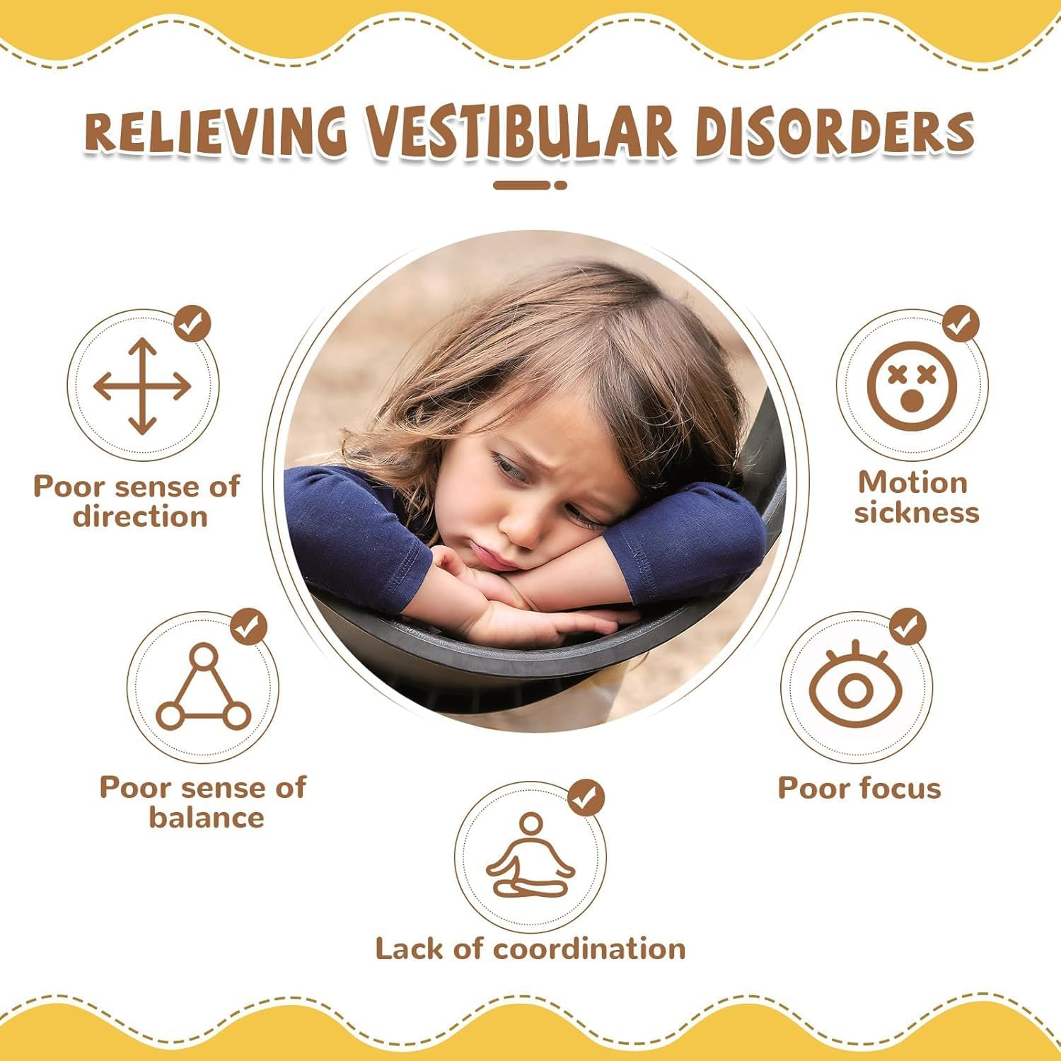 Kids Spin Chair | Sensory Swivel Chair - Indoor Children Sensory Swivel Chair with Non-Slip Design, Kids Balance for Training Body Coordination (Blue)