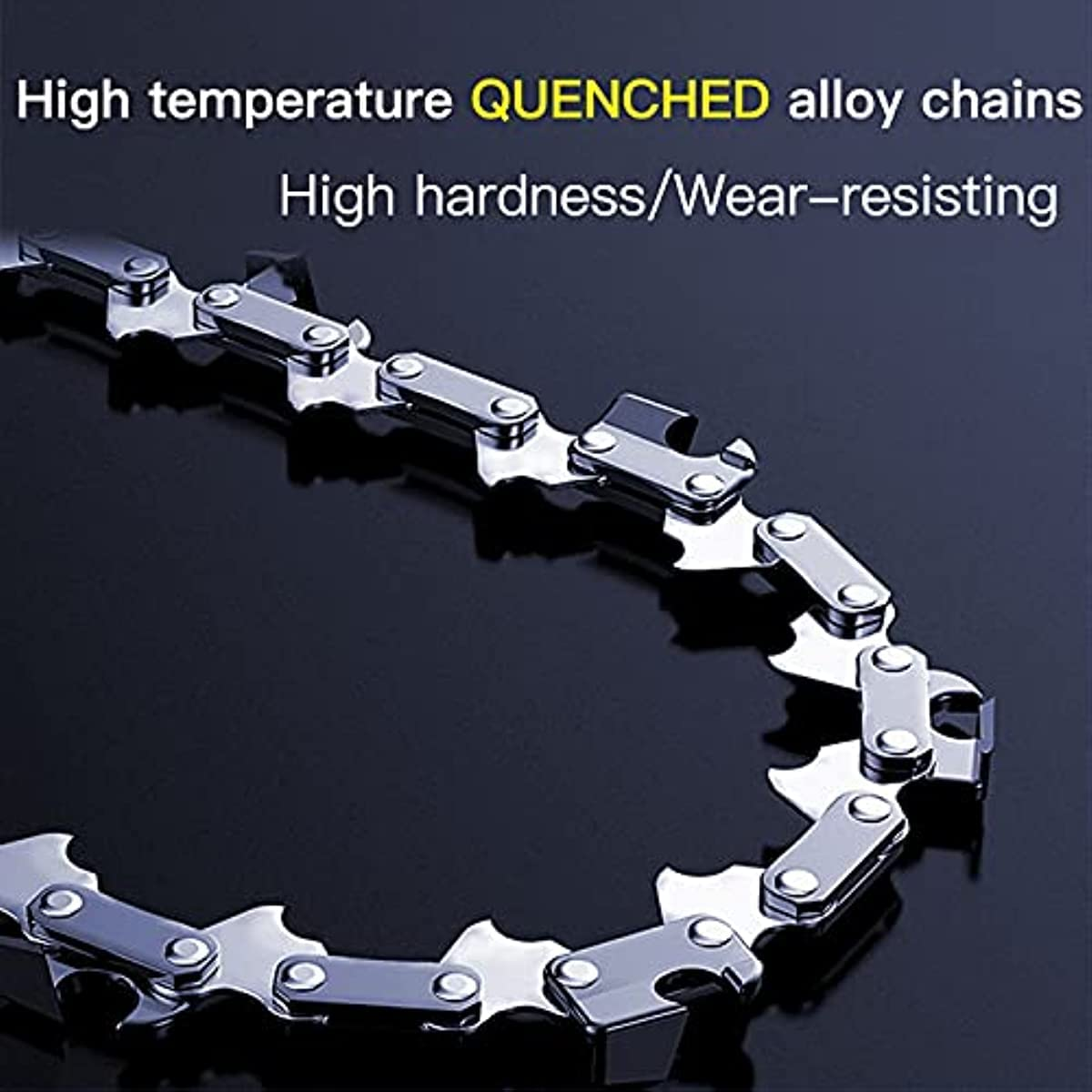 [2 Pieces] 6 Inch Mini Chainsaw Chain, 6 Inch Replacement Chains for Cordless Electric Portable Mini Chainsaw, FIFCHALL Guide Saw Chain for All 6-Inch Mini Chainsaws for Wood Branch Cutting image number 4