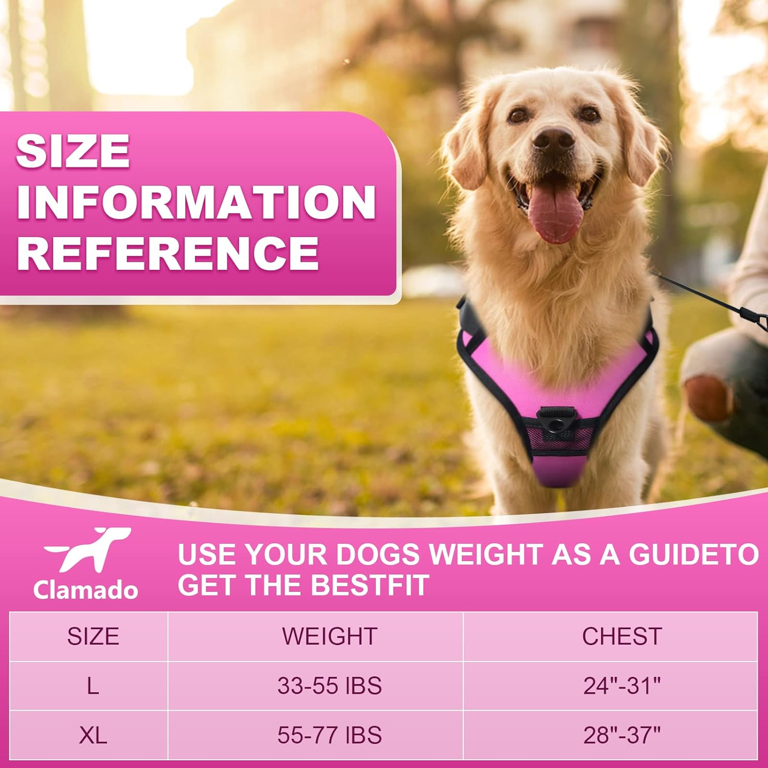 2 in 1 No Pull Dog Harness with Retractable Leash, No Pull Dog Harness & Retractable Dog Leash【Auto-Lock Function】Adjustable Breathable Dog Vest with Control Handle for Medium Dogs(L) image number 4