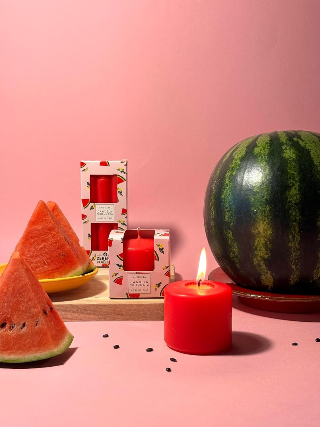 Scented Candle Pocket Season Diameter 6 Cm Height 5.5 Cm Spring/Summer Watermelon Cereria Di Giorgio image number 4