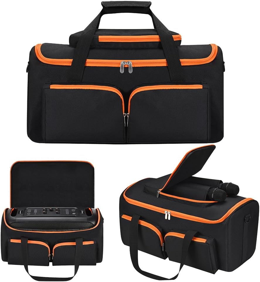 Universal Audio Storage Bag with Microphone Pockets Outdoor Travel Case Shockproof Portable Protective Case, for J-BL Partybox On-The-Go Essential image number 1