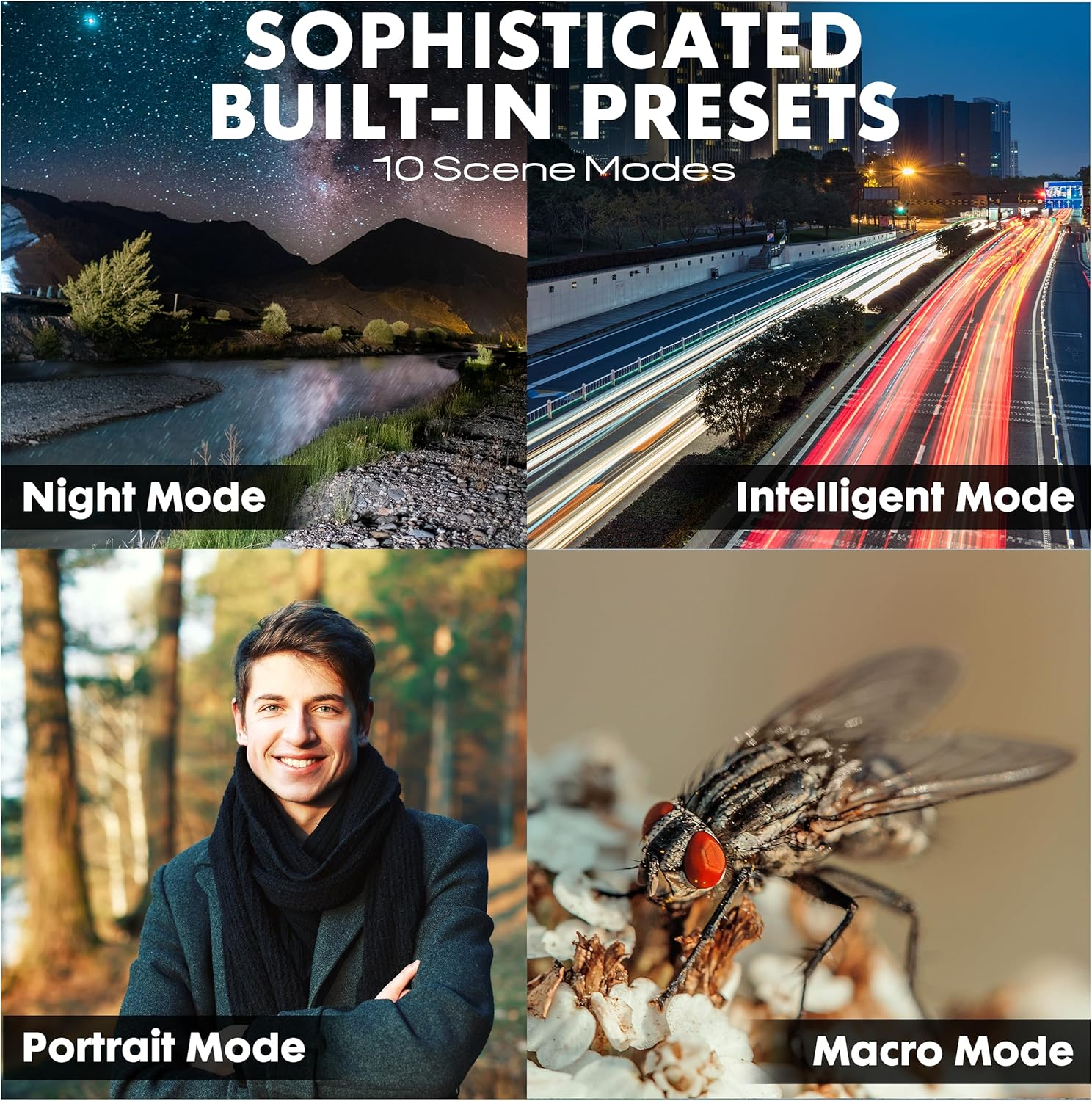 Minolta Proshot 64MP Digital Camera &ndash; 10X Optical Zoom, 4K Ultra HD Video, Macro Shooting, Anti-Shake, 3-Inch LCD Screen, Face Detection &ndash; Includes 32GB SD Card, Battery & Case (Purple) image number 5