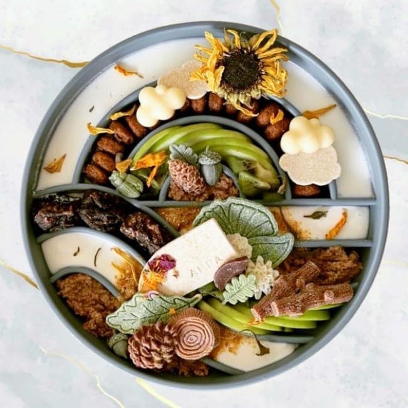 OHMO Anti-Sling Dog Bowl (Sunrise), Anti-Slinging Bowl Dogs for Cats Puppies, Healthy Eating, Stops Bloating, Non-Slip, Environmentally Friendly Silicone image number 6