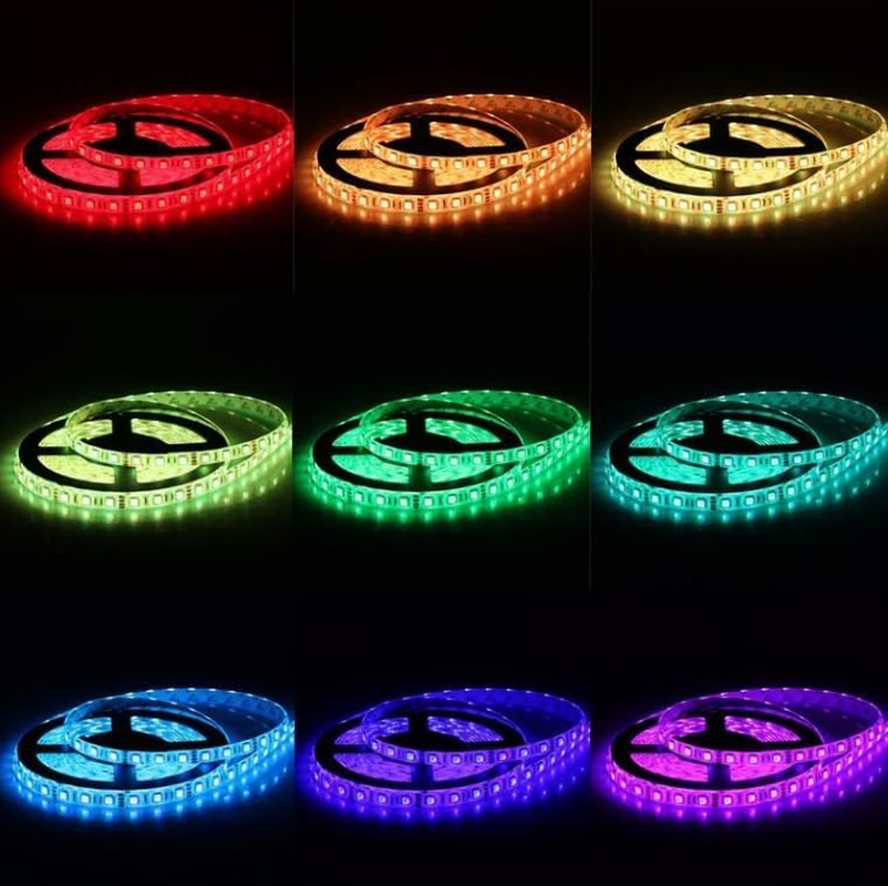 Battery-Operated LED Strip Lights, RGB TV Backlight, Bluetooth, Music Sync Timer Setting Dimmable Colour Changing, Waterproof for Bedroom at Home (200 Cm Kit)