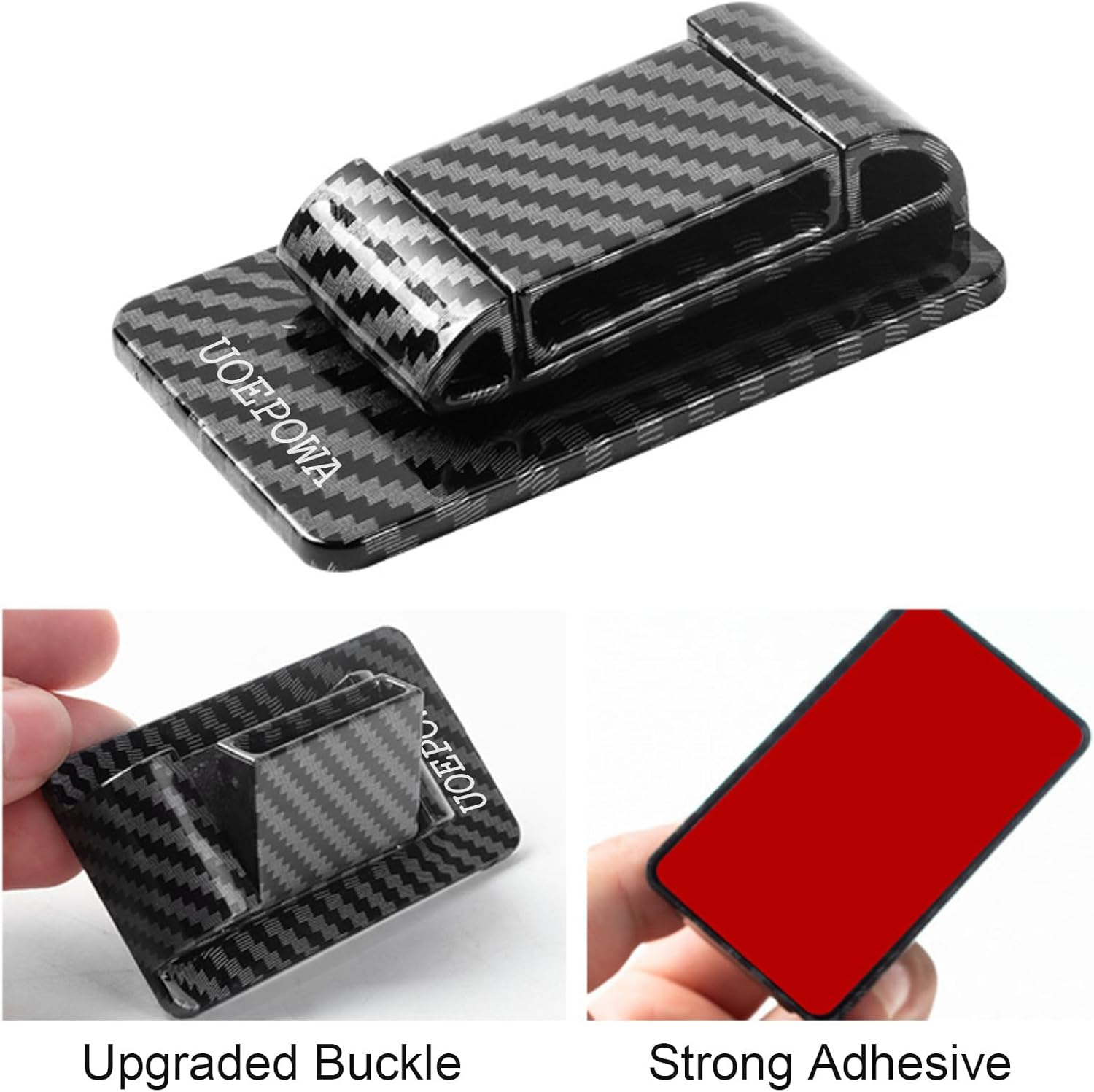 UOEPOWA Car Interior Seat Belt Holder, Universal Prevent Noise Auto Seat Belt Strap Positioner, Car Seat Belt Interior Accessories Compatible with Most Vehicle image number 2