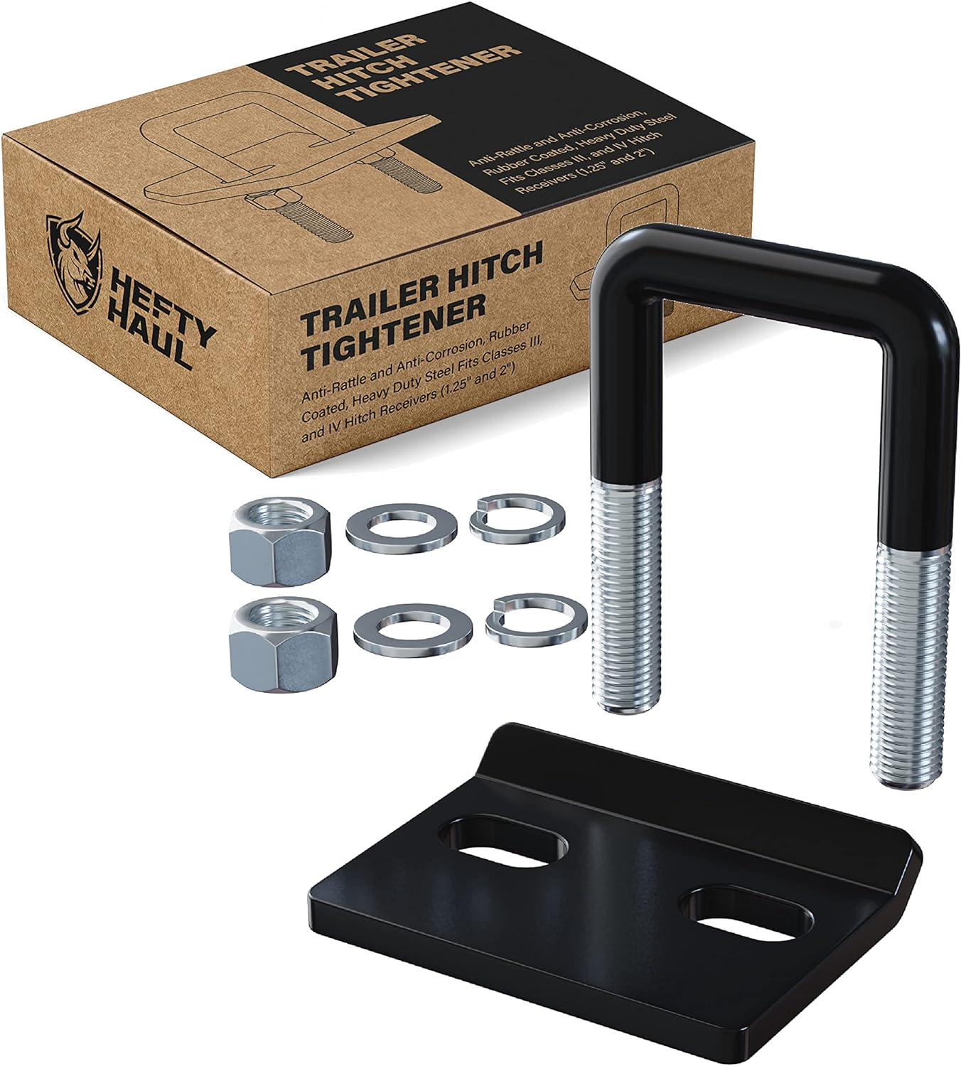 Dependable Direct Trailer Hitch Tightener - Anti-Rattle and Anti-Corrosion, Rubber Coated - Compatible with All Hitches (2" and 1.25") image number 3