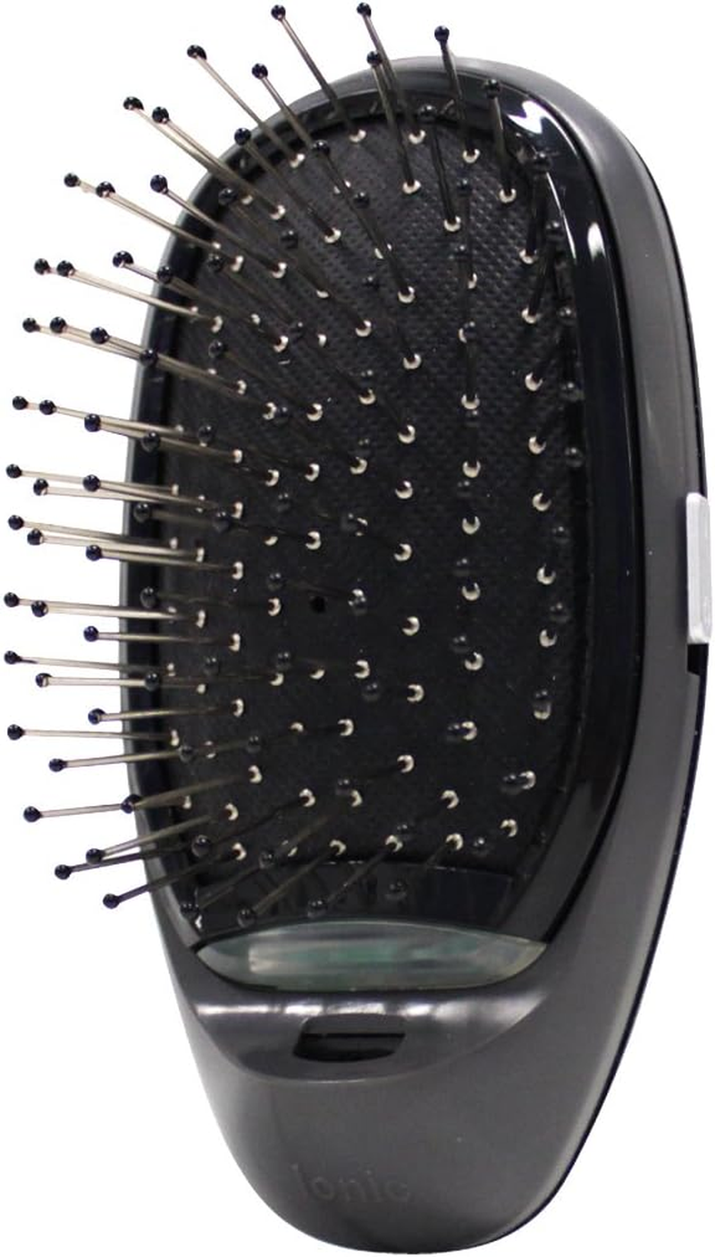 TODO Ionic Styling Hair Brush Straightener Anti-Frizz Smooth Silky Hair Stainless Steel Bristle Black