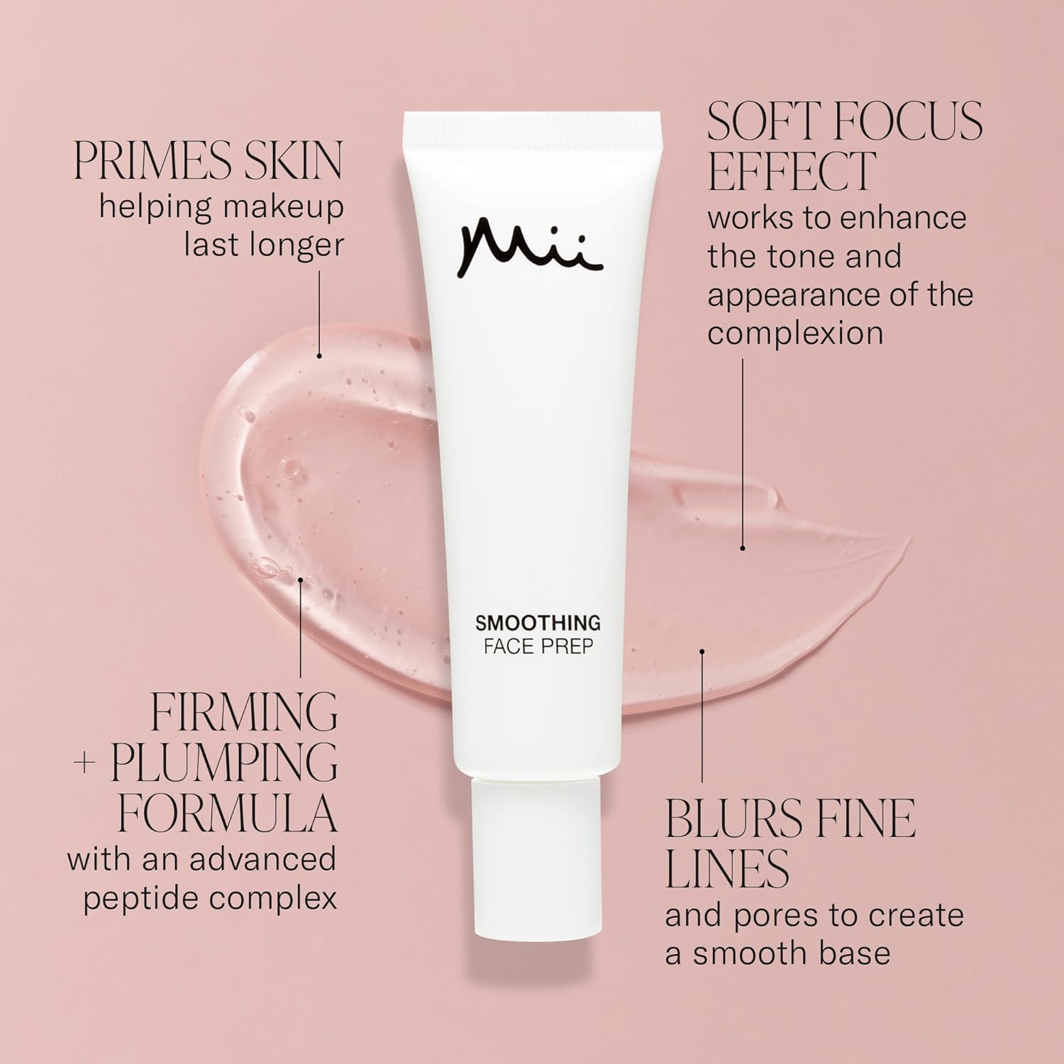 Mii Cosmetics | Smoothing Face Prep Makeup Primer | Beauty Bible Award-Winner Makeup Primer | Silk | 30 Ml