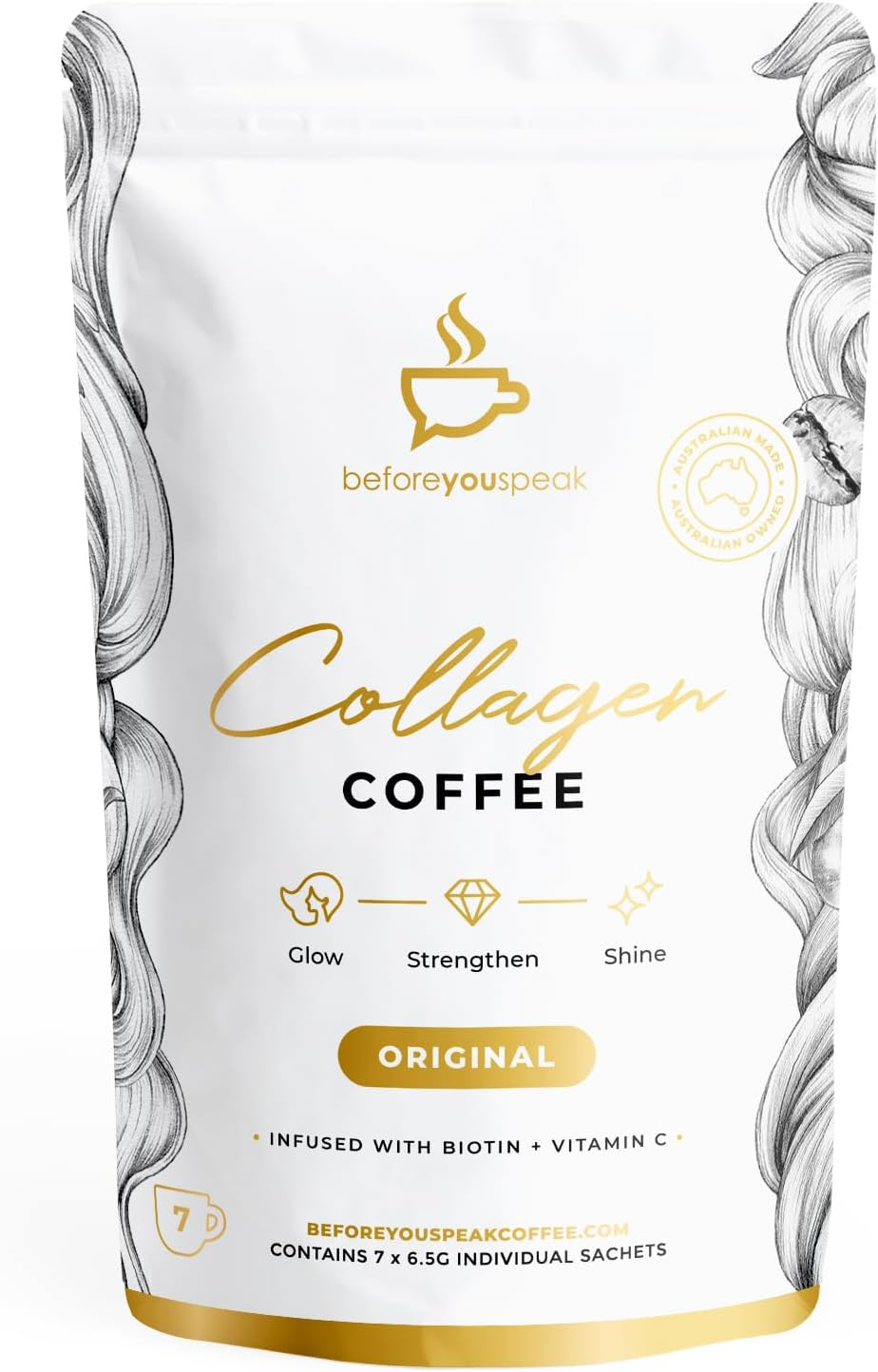 Beforeyouspeak Coffee Collagen Coffee - Original 7 Serve image number 1