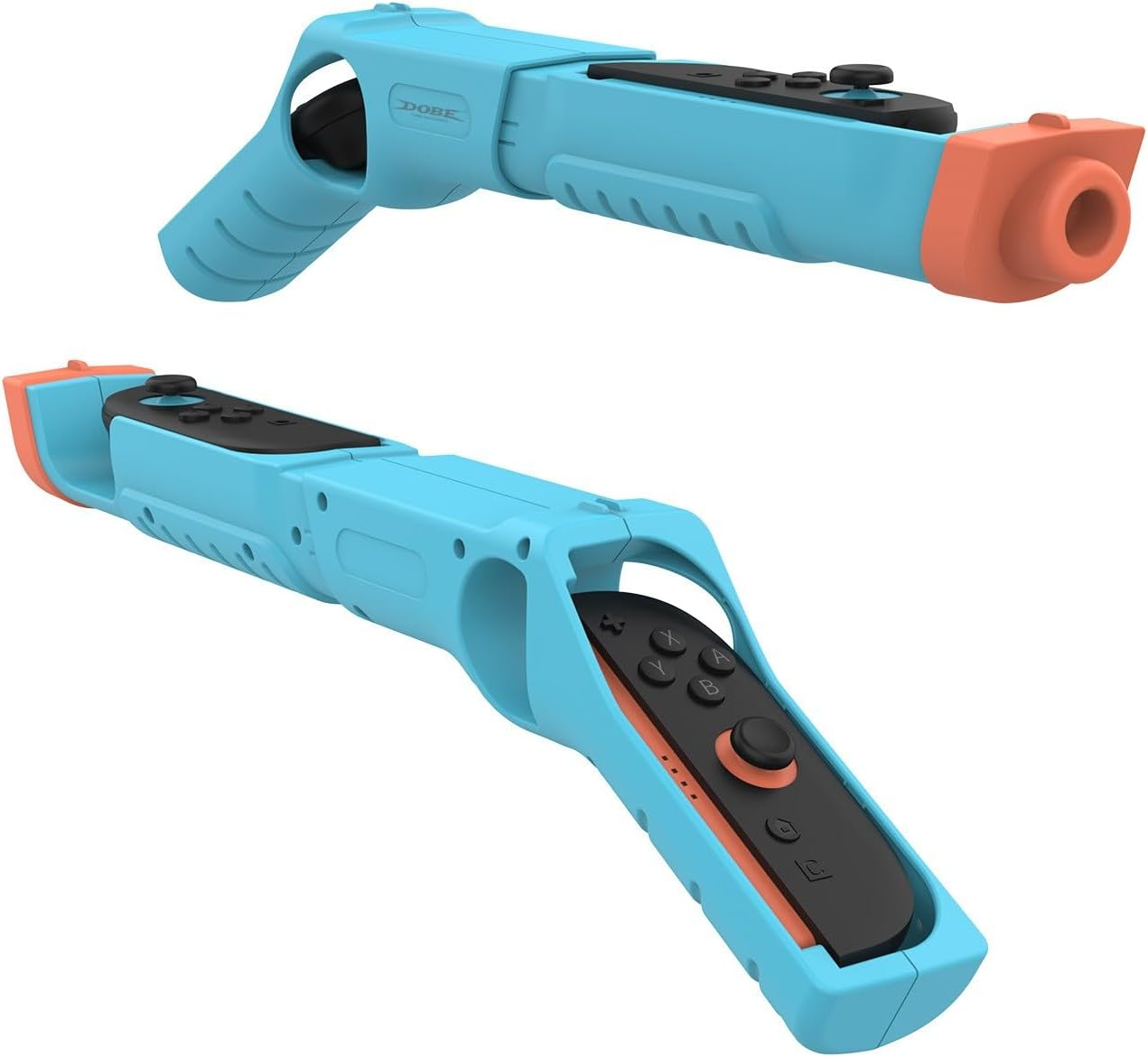 Shooting Game Grip for Nintendo Switch2 Joycon2, Light Blue and Orange, Gun-Style Controller Attachment image number 4