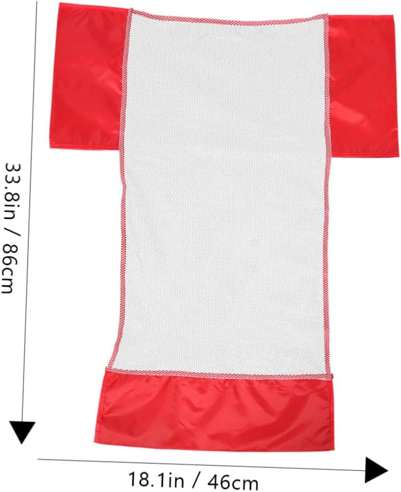 2Pcs Portable Swim Float Nets Pool Chair Mesh Swim Accessory Red Mesh Convenient Water Float for Swimming Pool and Beach Games