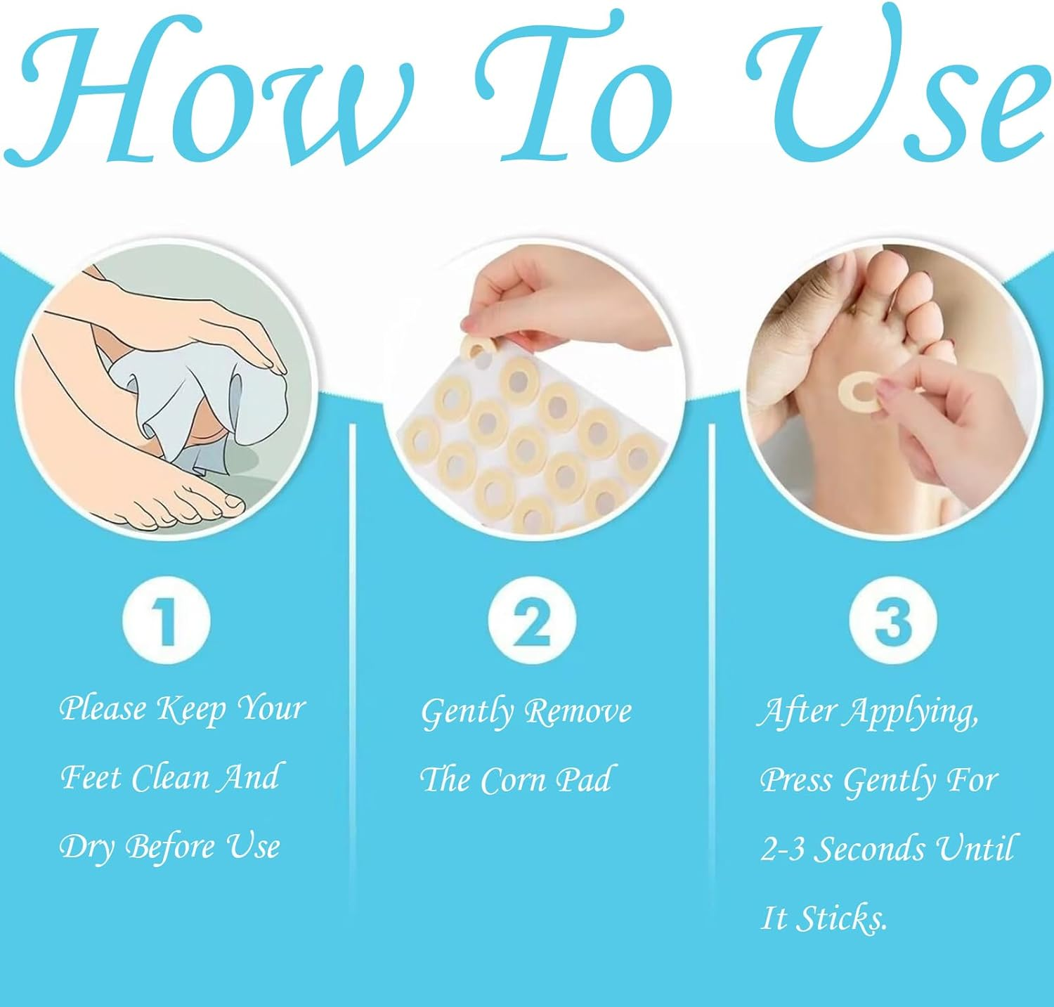 ZHIGOU 150 Pieces Corn Cushions,Soft Latex Foam Self Adhesive Callus Pads Corn Pad anti Friction Reduce Foot and Heel Pain,Suitable for Men and Women'S Feet,Toes,Heels Corn Pads for Feet(Small Oval) image number 3