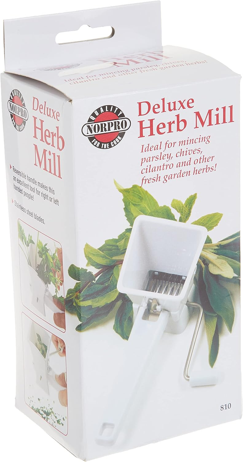 Norpro Herb Mill, White, Stainless Steel & Plastic, Mincing, Milling, Grinding, Ideal for Fresh Herbs image number 4